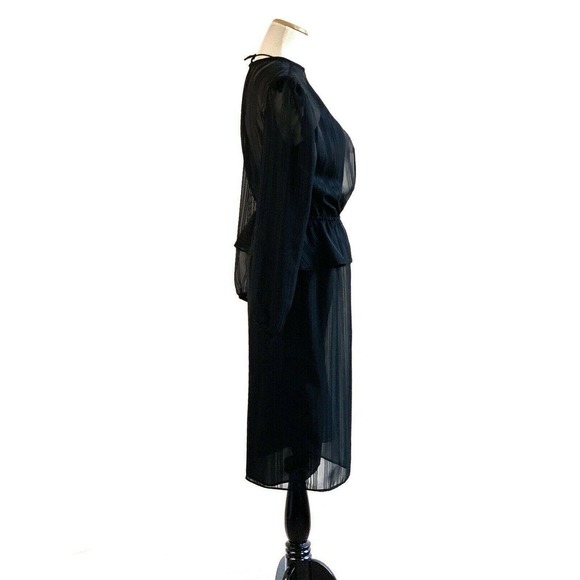 LIZZY & JOHNNY BY LUCERO Sheer Black Halter Dress Jacket Set size 7/8 - Picture 9 of 12